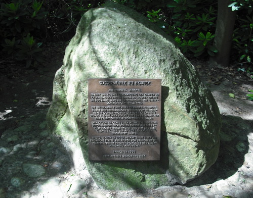 Gedenkstein - der Wassermhle in Howiek bei Westerstede