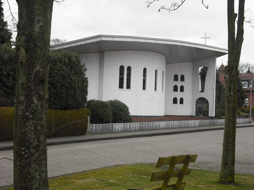 Grundriss ein Fisch, die katholische Kirche in Jaderberg
