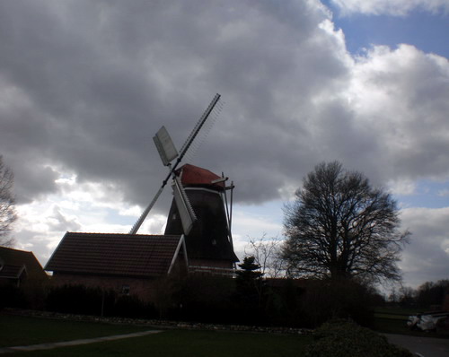 Windm�hle, Galerieholl�nder in Burlage, Ostfriesland, Norddeutschland.